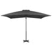 Umbrelă suspendată cu stâlp din aluminiu, antracit, 250x250 cm - WALTI WALTI