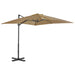 Umbrelă în consolă de grădină, stâlp aluminiu, taupe 250x250 cm - WALTI WALTI