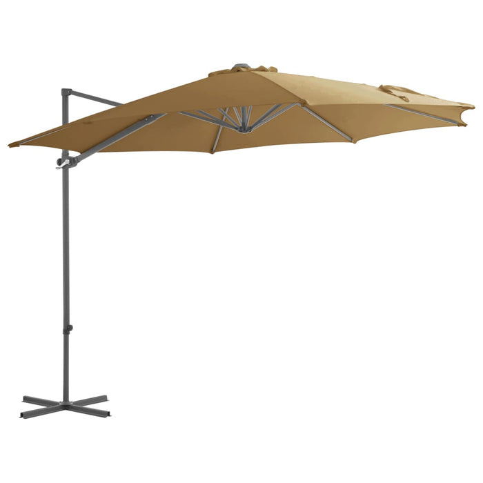 Umbrelă consolă de grădină, stâlp din oțel, taupe, 300 cm - WALTI WALTI