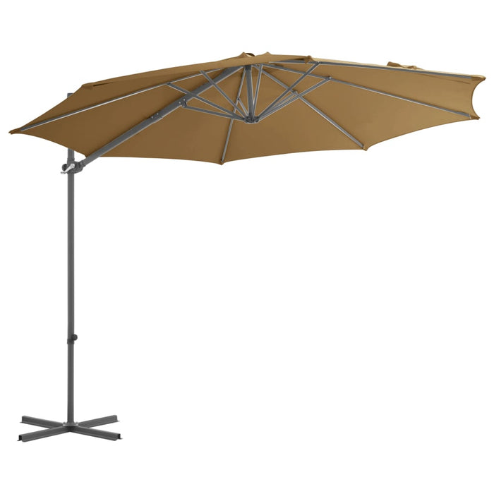 Umbrelă consolă de grădină, stâlp din oțel, taupe, 300 cm - WALTI WALTI