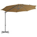 Umbrelă consolă de grădină, stâlp din oțel, taupe, 300 cm - WALTI WALTI