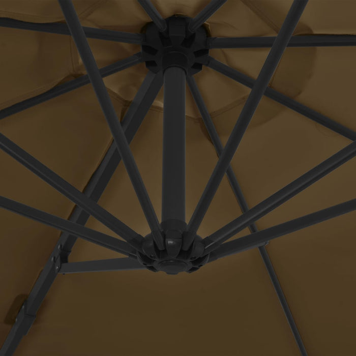 Umbrelă consolă de grădină, stâlp din oțel, taupe, 300 cm - WALTI WALTI