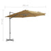 Umbrelă consolă de grădină, stâlp din oțel, taupe, 300 cm - WALTI WALTI