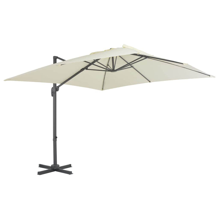 Umbrelă de grădină cu consolă și stâlp din aluminiu, 300x300 cm, culoare nisip WALTI