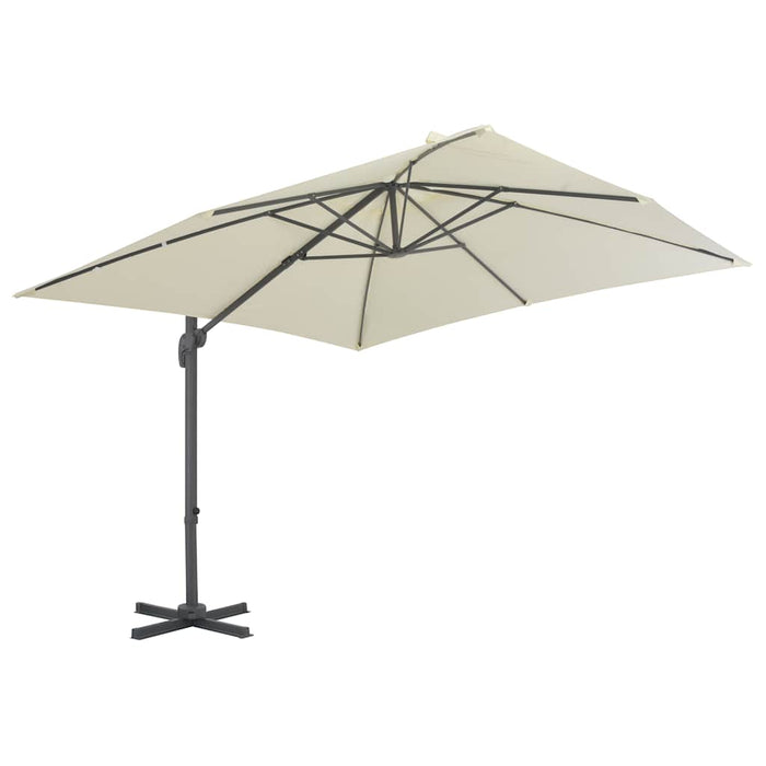 Umbrelă de grădină cu consolă și stâlp din aluminiu, 300x300 cm, culoare nisip WALTI