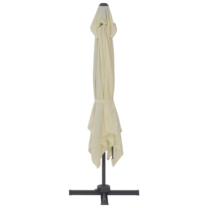 Umbrelă de grădină cu consolă și stâlp din aluminiu, 300x300 cm, culoare nisip WALTI