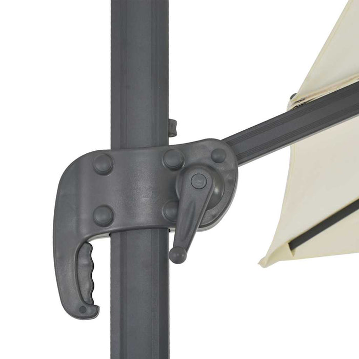 Umbrelă de grădină cu consolă și stâlp din aluminiu, 300x300 cm, culoare nisip WALTI