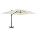 Umbrelă de grădină în consolă cu stâlp din aluminiu 400x300 cm, culoare nisip - WALTI WALTI