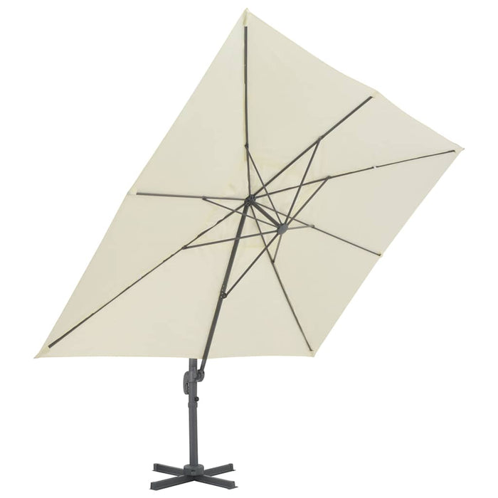 Umbrelă de grădină în consolă cu stâlp din aluminiu 400x300 cm, culoare nisip - WALTI WALTI