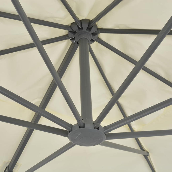 Umbrelă de grădină în consolă cu stâlp din aluminiu 400x300 cm, culoare nisip - WALTI WALTI