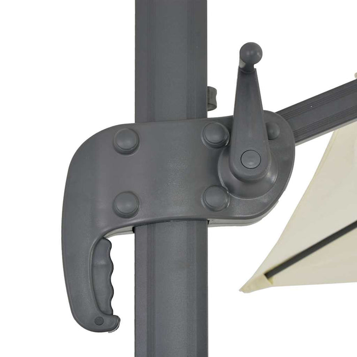 Umbrelă de grădină în consolă cu stâlp din aluminiu 400x300 cm, culoare nisip - WALTI WALTI