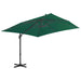 Umbrelă în consolă cu stâlp din aluminiu, verde, 300x300 cm - WALTI WALTI