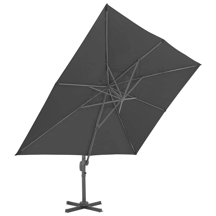 Umbrelă de grădină cu consolă și stâlp din aluminiu, antracit, 400x300 cm WALTI