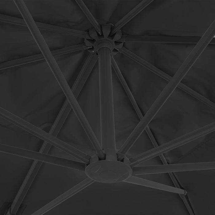 Umbrelă de grădină cu consolă și stâlp din aluminiu, antracit, 400x300 cm WALTI