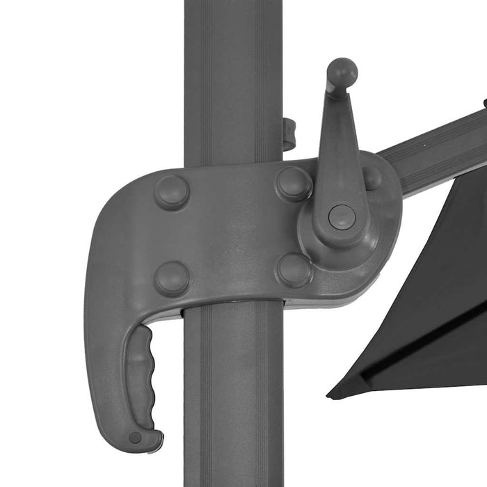 Umbrelă de grădină cu consolă și stâlp din aluminiu, antracit, 400x300 cm WALTI