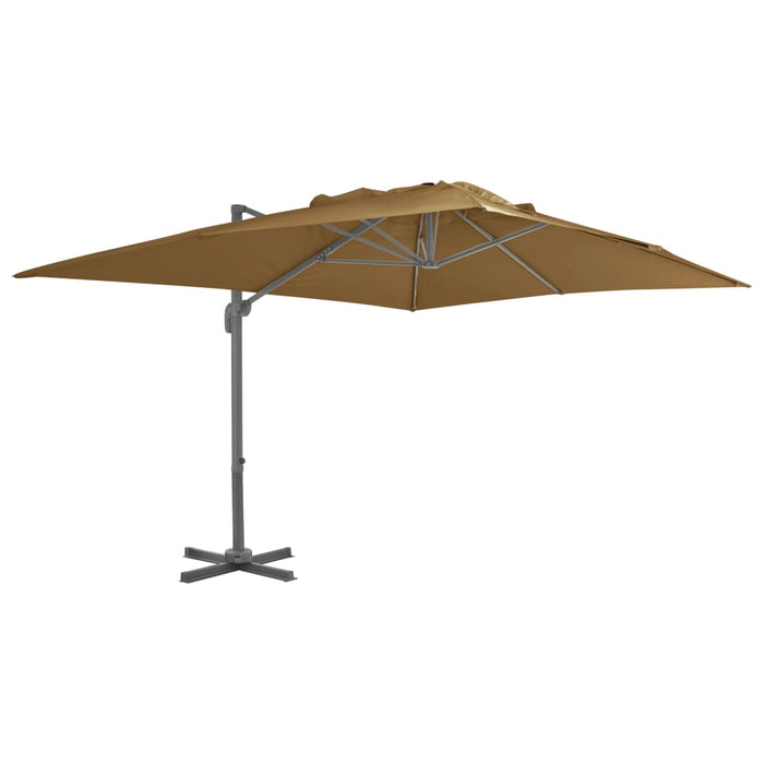 Umbrelă suspendată cu stâlp din aluminiu, taupe, 400x300 cm - WALTI WALTI