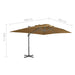 Umbrelă suspendată cu stâlp din aluminiu, taupe, 400x300 cm - WALTI WALTI