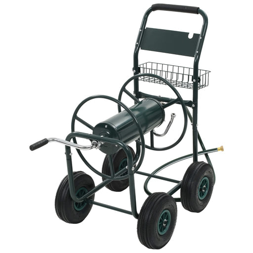 Cărucior pentru furtun de grădină cu racord 1/2", 75 m, oțel - WALTI WALTI