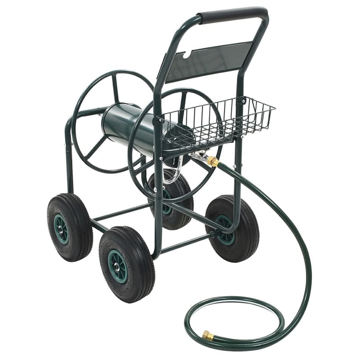 Cărucior pentru furtun de grădină cu racord 1/2", 75 m, oțel - WALTI WALTI