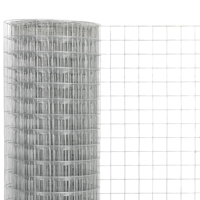 Plasă de sârmă găini, argintiu, 25 x 0,5 m, oțel galvanizat - WALTI WALTI