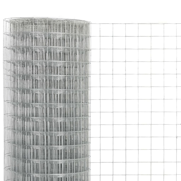 Plasă de sârmă găini, argintiu, 25 x 0,5 m, oțel galvanizat - WALTI WALTI