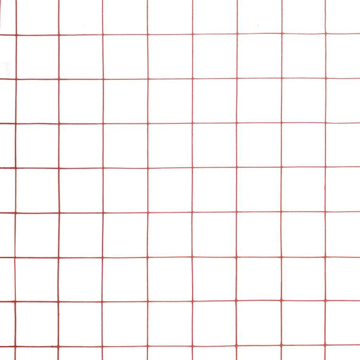 Gard de sârmă găini, roșu, 10 x 1 m, oțel cu înveliș PVC - WALTI WALTI