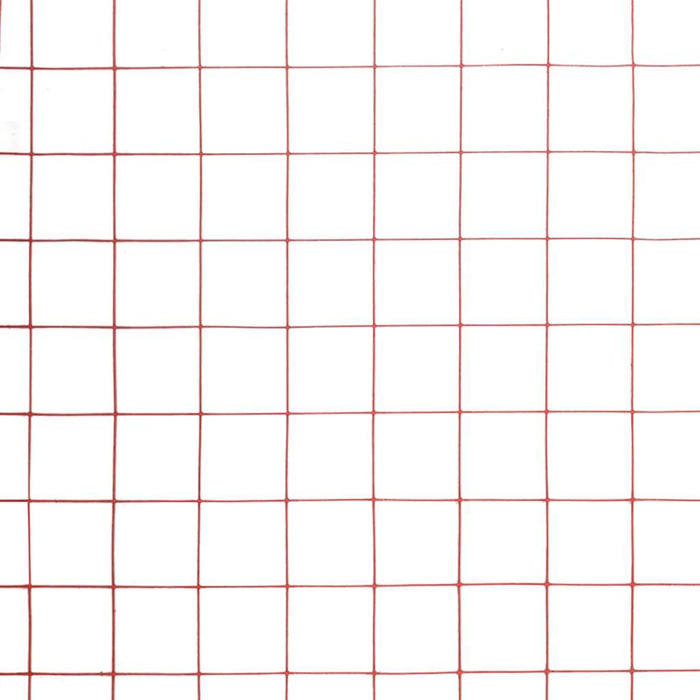 Plasă de sârmă găini, roșu, 25 x 1 m, oțel cu înveliș PVC - WALTI WALTI