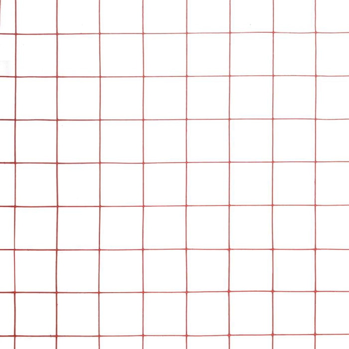Plasă de sârmă găini, roșu, 25 x 1 m, oțel cu înveliș PVC - WALTI WALTI