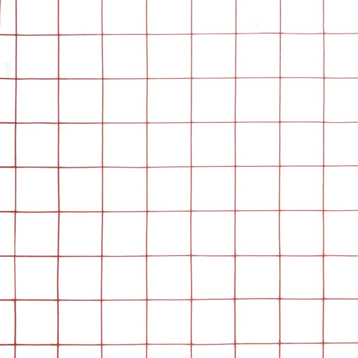 Plasă de sârmă găini, roșu, 10 x 1,5 m, oțel cu înveliș PVC - WALTI WALTI