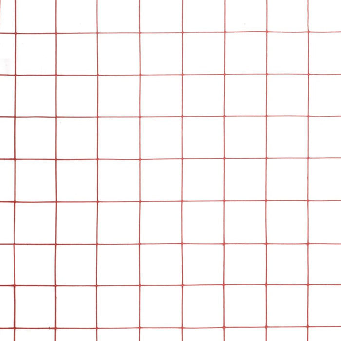 Plasă de sârmă găini, roșu, 25 x 1,5 m, oțel cu înveliș PVC - WALTI WALTI