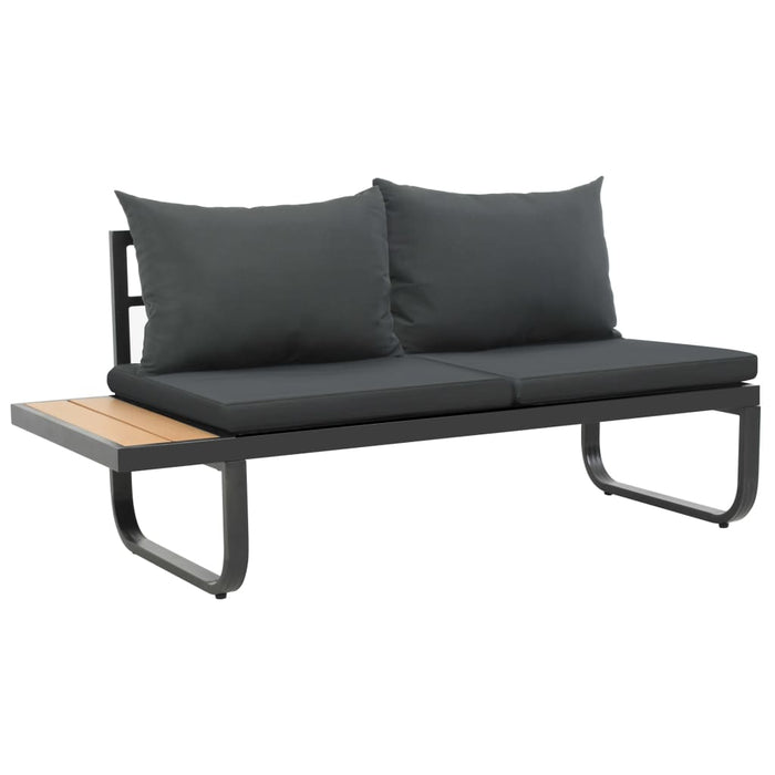 Set canapea de grădină colțar cu perne, 2 piese, aluminiu, WPC - WALTI WALTI