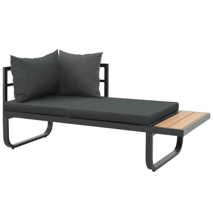 Set canapea de grădină colțar cu perne, 2 piese, aluminiu, WPC - WALTI WALTI