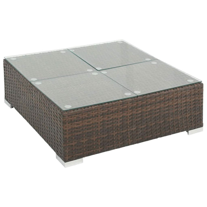 Set mobilier de grădină cu perne, 6 piese, maro, poliratan WALTI