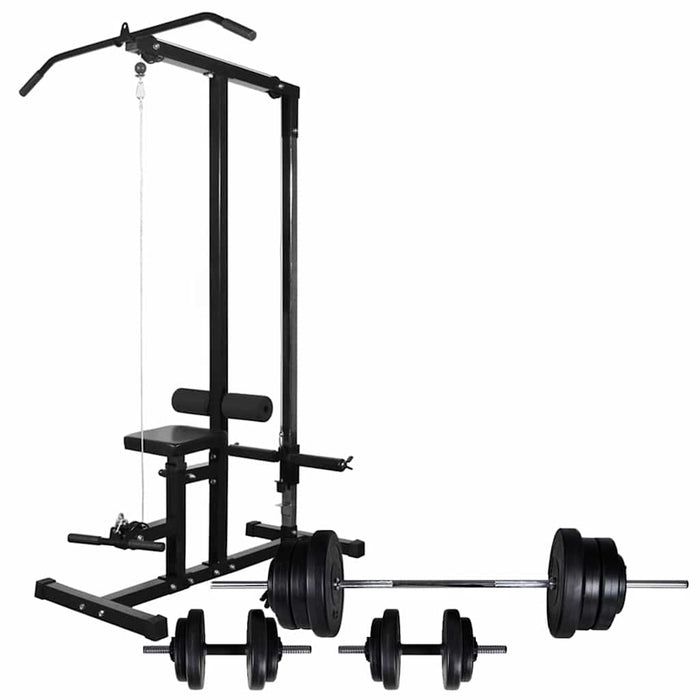 Turn de forță cu set de haltere și gantere 60,5 kg WALTI