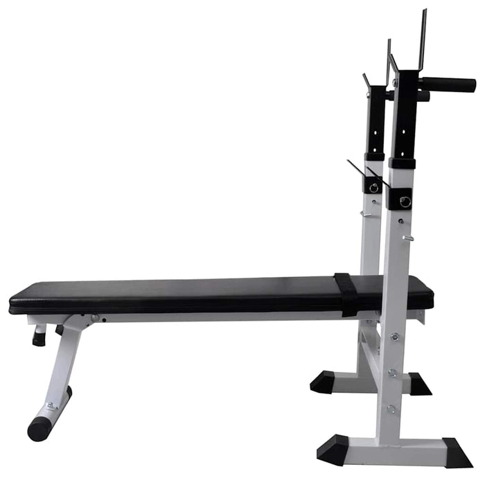 Bancă de antrenament, rastel set de haltere/gantere, 90 kg WALTI