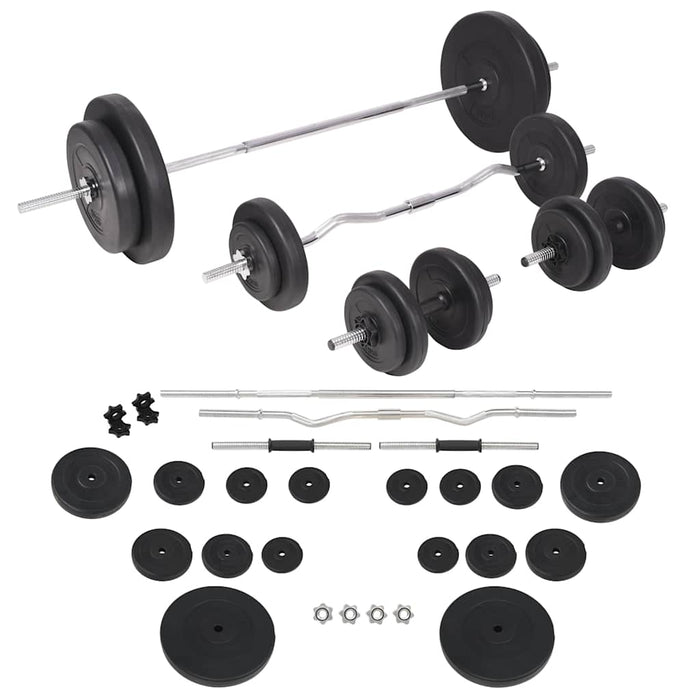 Bancă de antrenament, rastel set de haltere/gantere, 90 kg WALTI