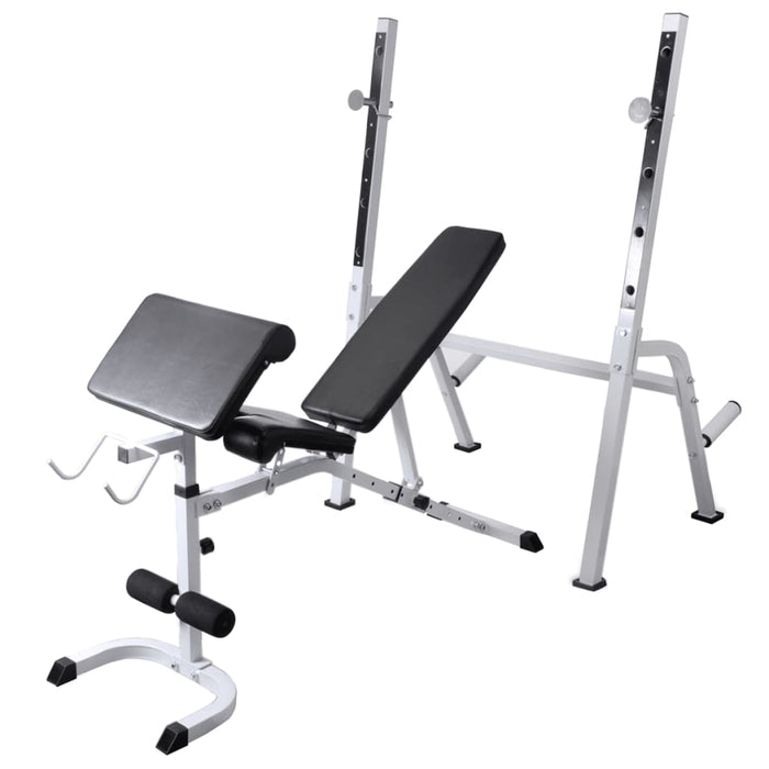 Bancă fitness cu rastel greutăți, set de haltere/gantere, 90 kg WALTI