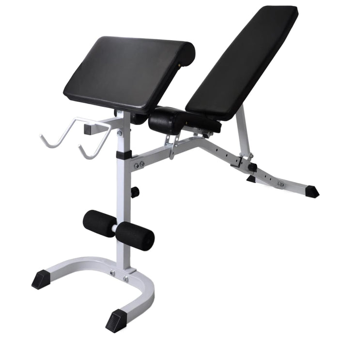 Bancă fitness cu rastel greutăți, set de haltere/gantere, 90 kg WALTI