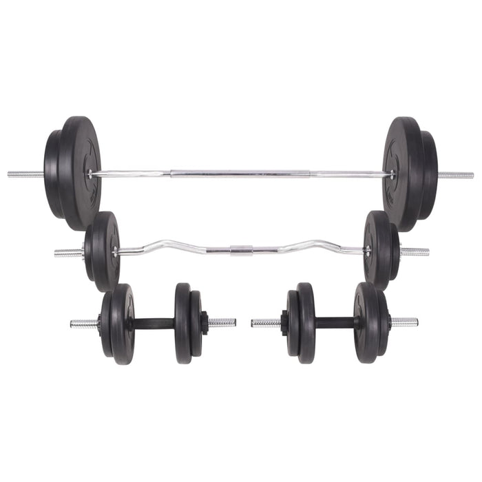 Bancă fitness cu rastel greutăți, set de haltere/gantere, 90 kg WALTI