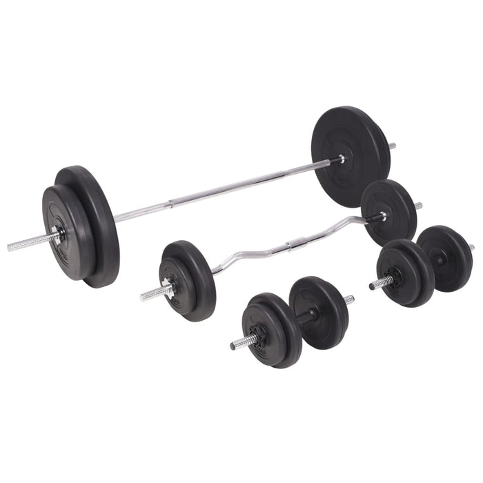 Bancă fitness cu rastel greutăți, set de haltere/gantere, 90 kg WALTI