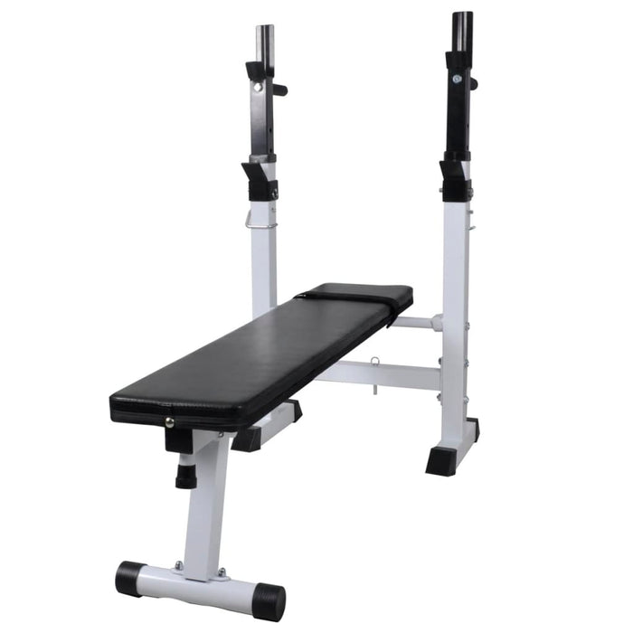 Bancă fitness cu rastel greutăți, set haltere/gantere, 120 kg - WALTI WALTI