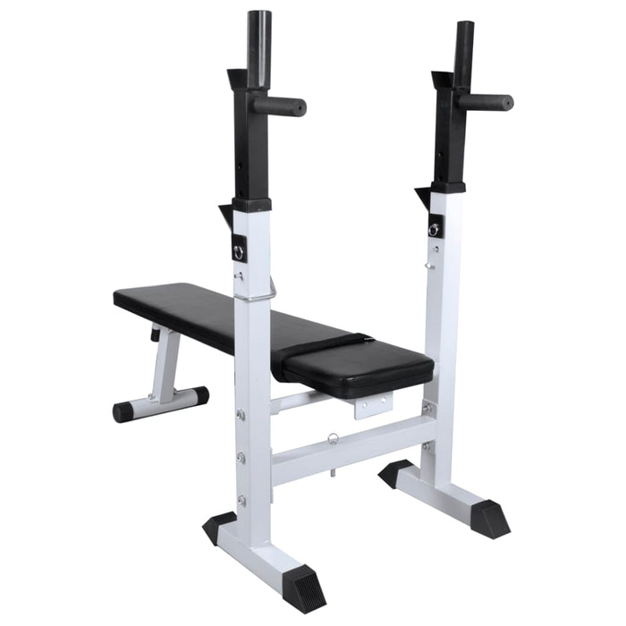 Bancă fitness cu rastel greutăți, set haltere/gantere, 120 kg - WALTI WALTI