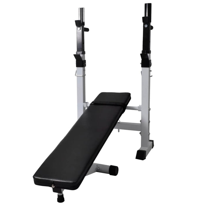 Bancă fitness cu rastel greutăți, set haltere/gantere, 120 kg - WALTI WALTI
