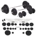 Bancă fitness cu rastel greutăți, set haltere/gantere, 120 kg - WALTI WALTI