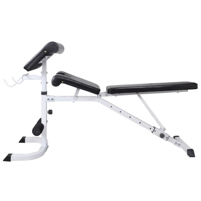 Bancă fitness cu rastel greutăți, set haltere/gantere, 120 kg - WALTI WALTI