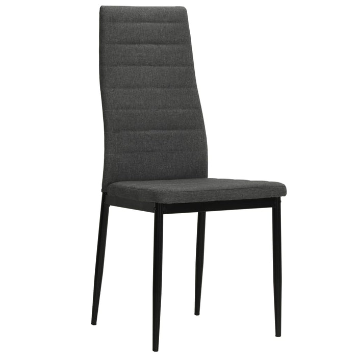 Scaune de sufragerie, 6 buc., gri închis, material textil - WALTI WALTI