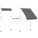 Copertină retractabilă manual, antracit, 150 cm - WALTI WALTI