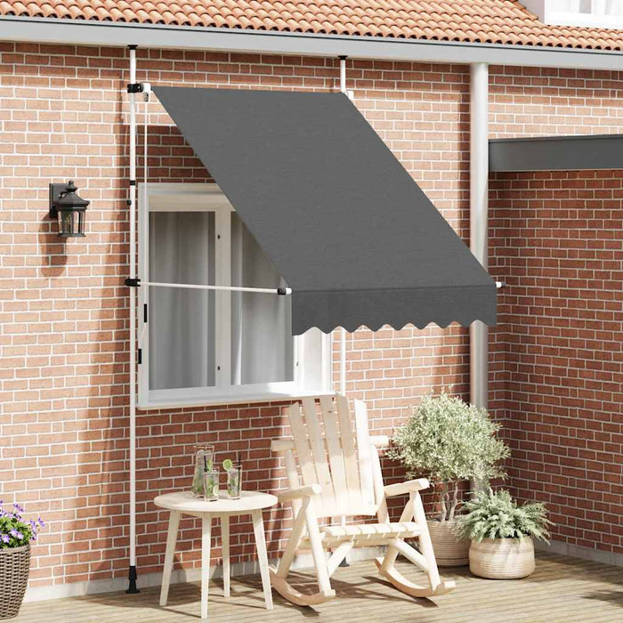 Copertină retractabilă manual, antracit, 150 cm - WALTI WALTI