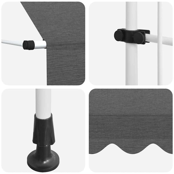 Copertină retractabilă manual, antracit, 250 cm - WALTI WALTI