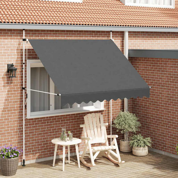Copertină retractabilă manual, antracit, 250 cm - WALTI WALTI